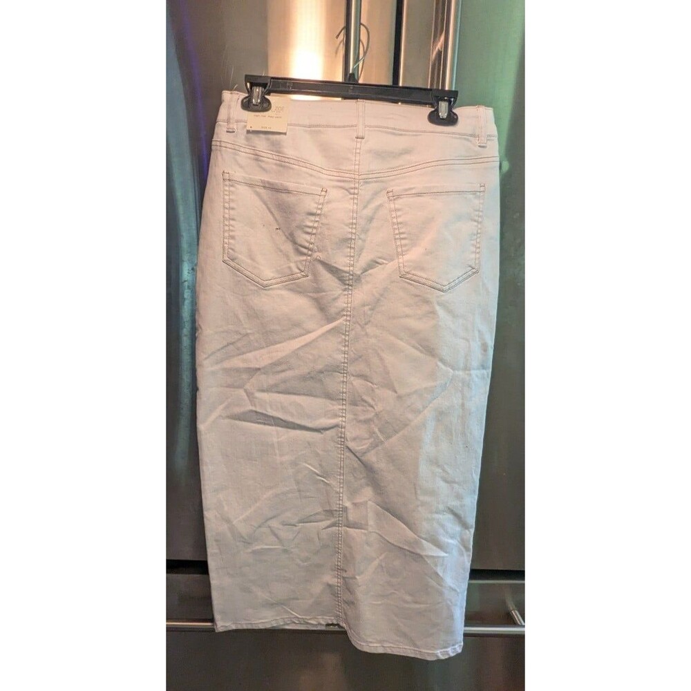 NWT Rachel Zoe Repreve High rise white maxi stretch  denim skirt sz 10. - Picture 4 of 8